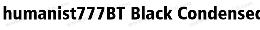 humanist777BT Black Condensed字体转换